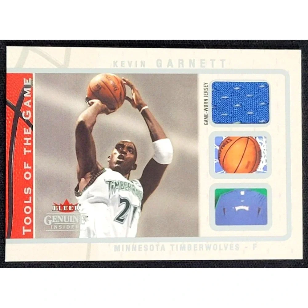 2003-04  FLEER GENUINE KEVIN GARNETT TOOLS OF THE TRADE GAME‎ USED JERSEY #D/199